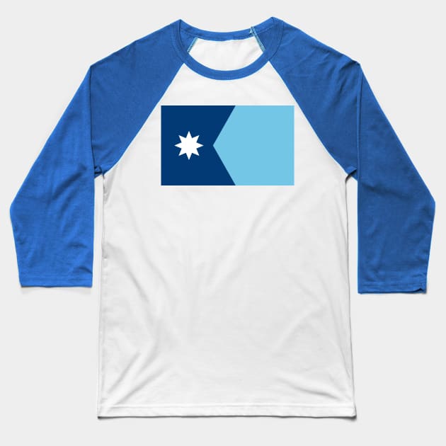 New Minnesota Flag Horizontal Baseball T-Shirt by MatchbookGraphics